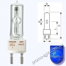 Газоразрядная лампа Philips MSR 1200 G22